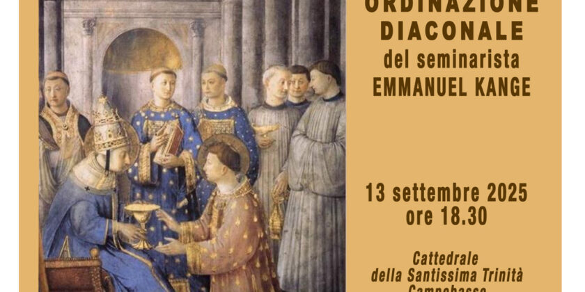 L’ORDINAZIONE DIACONALE DEL SEMINARISTA EMMANUEL KANGE